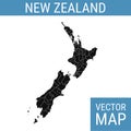 New Zealand vector map with title