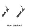 New Zealand map with regional division Royalty Free Stock Photo