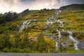 New Zealand Waterfalls near Homer Tunnel