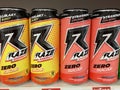 New Zero Sugar Raze Colorful Energy Drinks in cans on shelf Royalty Free Stock Photo