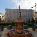 The new Zsolnay fountain on the recently renovated Joseph Nador Square, Budapest