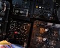 Newark Air museum, Newark, Nottinghamshire, UK, February 2024. Analogue instruements in cold war aircraft.