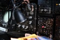 Newark Air museum, Newark, Nottinghamshire, UK, February 2024. Analogue instruements in cold war aircraft.