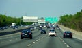 Newark, Delaware, U.S.A - May 23, 2020 - The view of the traffic on Interstate 95 highway