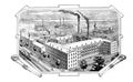 Newark. Engraving illustration.