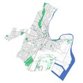 Newark map. Detailed map of Newark city administrative area. Cityscape urban panorama