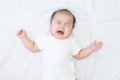 Newborn Asian baby crying Royalty Free Stock Photo