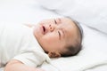 Newborn Asian baby crying Royalty Free Stock Photo