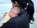 Newborn baby is being held with mother Royalty Free Stock Photo