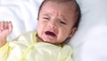 Newborn baby boy crying