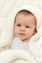 Newborn baby boy lying in a hammock Royalty Free Stock Photo