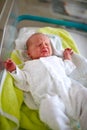 Newborn baby boy crying Royalty Free Stock Photo