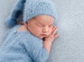 Newborn baby boy sleeping Royalty Free Stock Photo