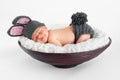 Newborn Baby in Bunny Outfit
