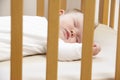 Newborn Baby In Cot Royalty Free Stock Photo