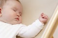 Newborn Baby In Cot Royalty Free Stock Photo