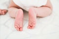 Newborn baby feet and fingers Royalty Free Stock Photo
