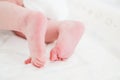 Newborn baby feet and fingers Royalty Free Stock Photo