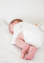 Newborn baby feet and fingers Royalty Free Stock Photo