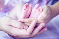 Newborn baby feet Royalty Free Stock Photo