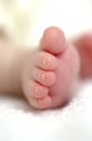 Newborn baby foot close up Royalty Free Stock Photo