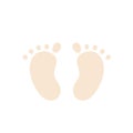 Newborn baby footprint