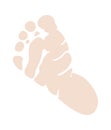 Newborn baby footprint