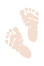 Newborn baby footprint