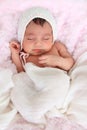 Newborn baby girl Royalty Free Stock Photo