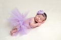 Newborn Baby Girl in a Ballerina Costume Royalty Free Stock Photo