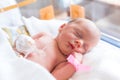 Newborn baby girl in the hospital Royalty Free Stock Photo