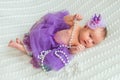 Newborn baby girl princess Royalty Free Stock Photo