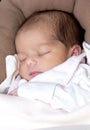 Newborn baby girl sleeping