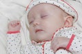 Newborn baby girl sleeping Royalty Free Stock Photo