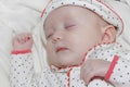 Newborn baby girl sleeping