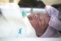 Newborn baby girl sleeping Royalty Free Stock Photo