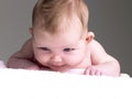 Newborn Baby Girl On Towel Royalty Free Stock Photo