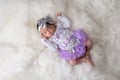 Newborn Baby Girl Wearing Tutu Bloomers Royalty Free Stock Photo