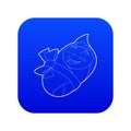 Newborn baby icon blue vector Royalty Free Stock Photo