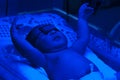 Newborn baby inside incubator Royalty Free Stock Photo