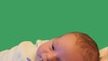 newborn baby loose papilla green screen