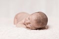 Newborn Baby Male Sleeping Peacefully Royalty Free Stock Photo