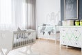 Newborn baby room interior Royalty Free Stock Photo