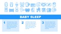 Newborn Baby Sleep Accessories Landing Header Vector Royalty Free Stock Photo