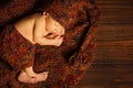 Newborn Baby Sleep, Beautiful Sleeping Infant Kid Boy, Brown