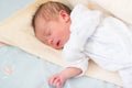 Newborn baby sleeping, 3 days old Royalty Free Stock Photo