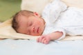 Newborn baby sleeping, 3 days old Royalty Free Stock Photo