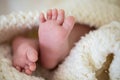 Newborn baby small feet