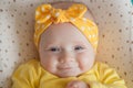 Newborn baby smiling Royalty Free Stock Photo