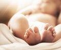 newborn baby with soft blur effect